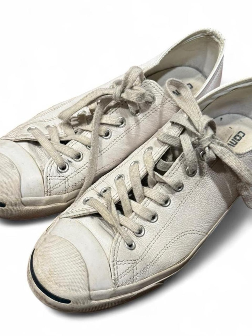 Converse Jack Purcell Low Top White Leather Sneakers